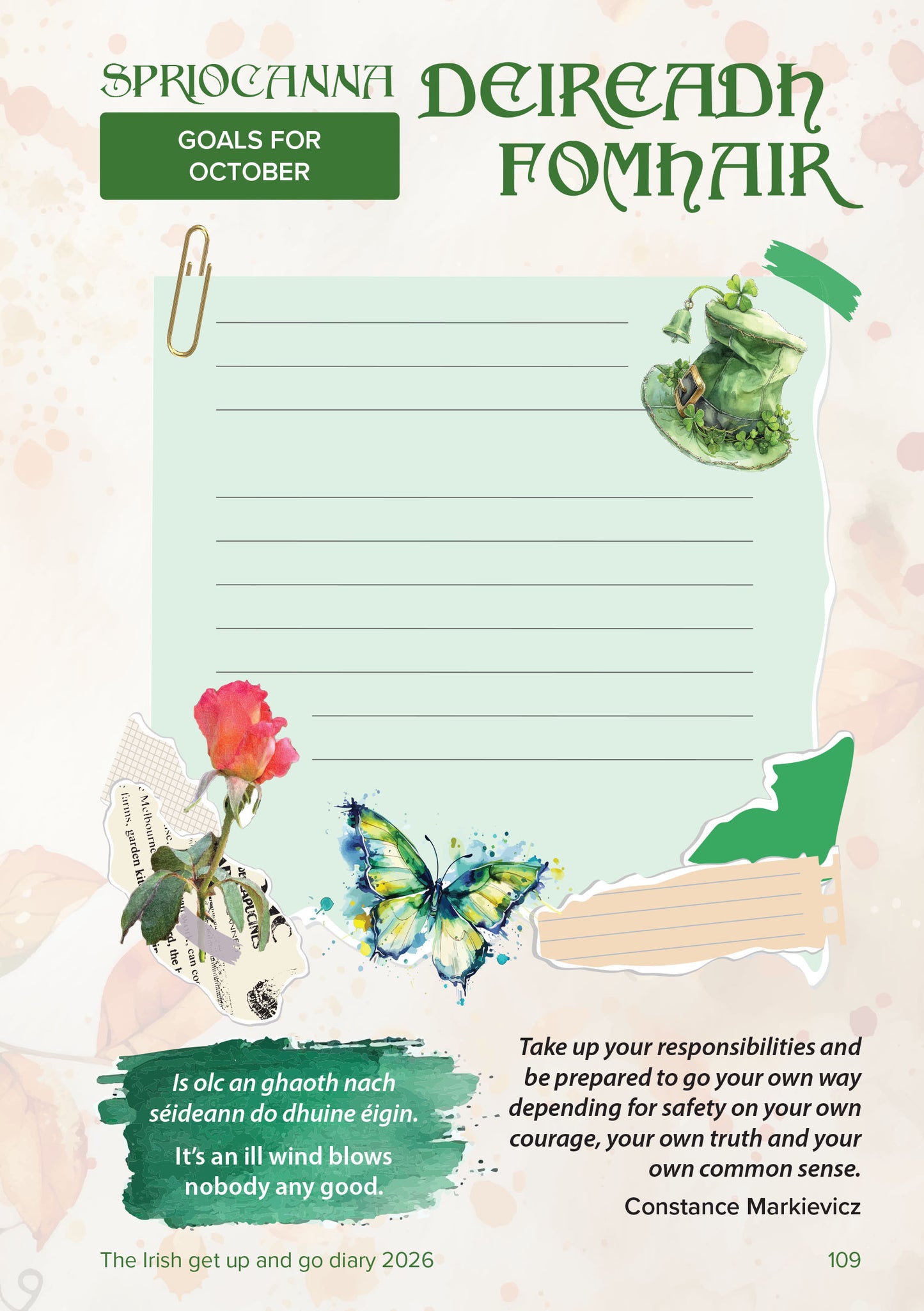 CASEBOUND Irish Get Up & Go Diary 2026