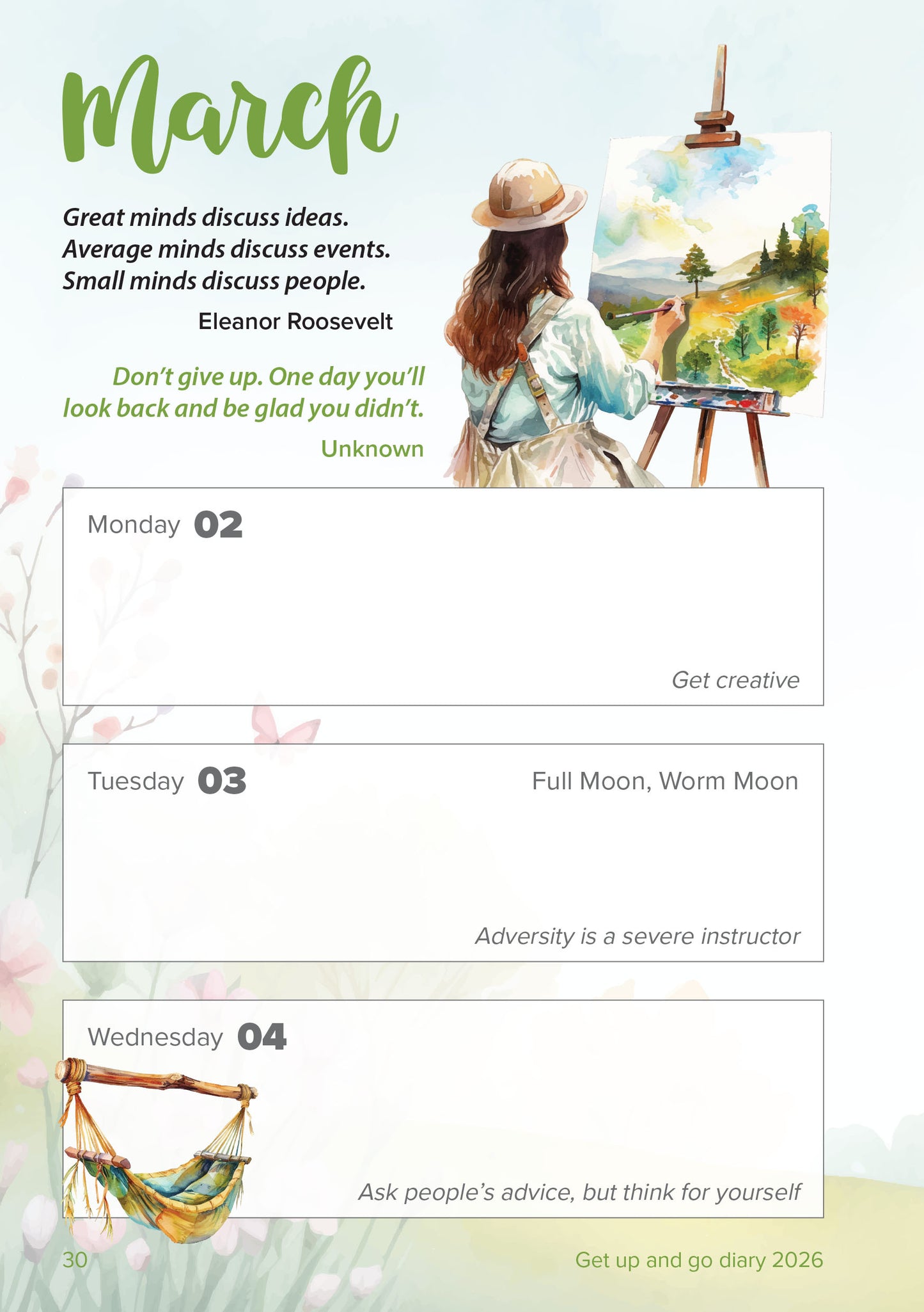 The Get Up and Go Inspirational Diary 2026